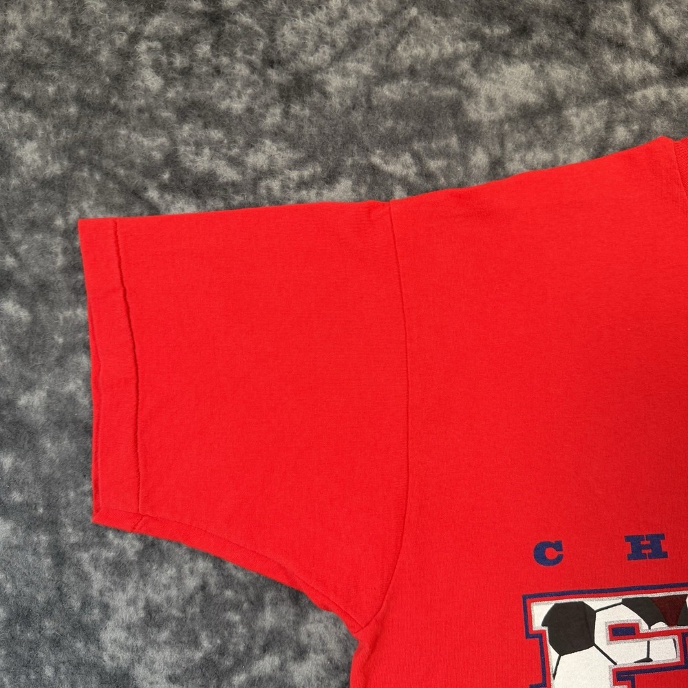 Vintage 1998 Chicago Fire MLS Soccer TShirt Red Fruit of the Loom Mens XL - Picture 3 of 13